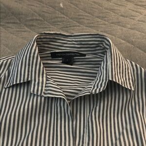 French Connection Navy and White Striped Shirt